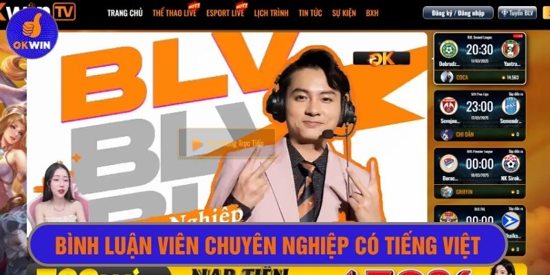 Bình luận viên hỗ trợ tiếng Việt phân tích chuyên sâu trận đấu 