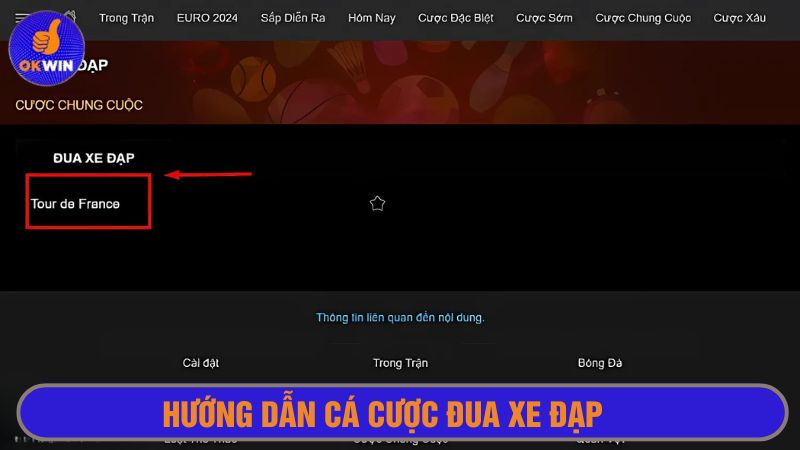 Nhấn vào mục đua xe đạp và chọn game chơi